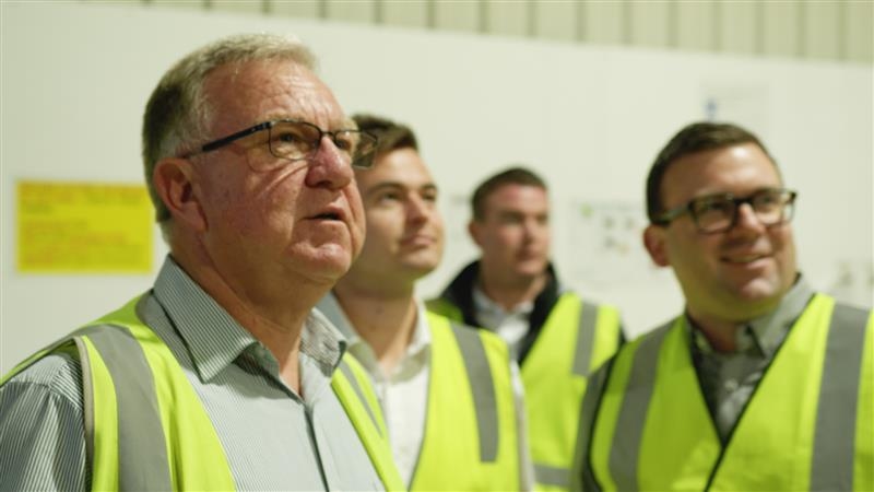 Agricultural field at sunset